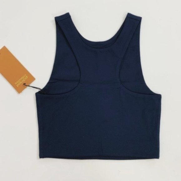 NWT Girlfriend Collective Dylan Tank Bra in Midnight - Picture 3 of 6